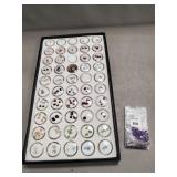 Display Tray Of Assorted Gemstones