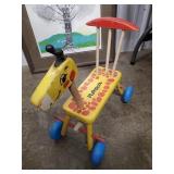 Vintage Playskool Wooden Giraffe Ride-On Toy
