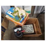 Box Lot Of Assorted Model Train Items Including