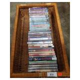 Basket Of Assorted DVDs & VHS Tapes