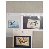 (3) Vintage Collector Duck Stamps