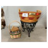 Longaberger 1999 Christmas Popcorn Basket &