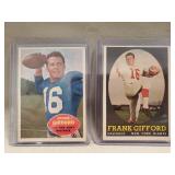 (2) Frank Gifford NFL Football Cards
