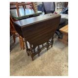 Folding Round Wooden Table