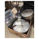 Box Lot of Large Kitchen Items