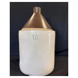 4 Gallon Brown & White Jug with "4 Keystone "