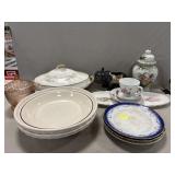 (2) Longaberger Pie Plates w/Other China