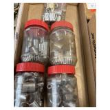 5 Jars of Assorted Sockets