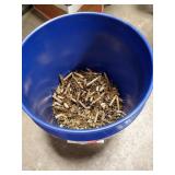 Plastic Bucket w/ Assorted EMPTY Brass Cartridges