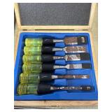 Cummins Wood Chisels, Set of 6, Surface Rust