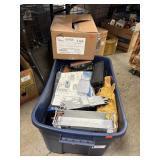 Storage Tote w/ Trains & Plastic Buildings