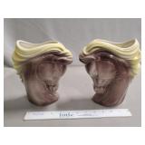 (2) Vintage Royal Copley Ceramic Horse Head