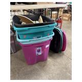 (4) Storage Totes w/Cookbooks & More