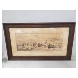 (1) Framed Artwork "Lebanon, PA. In 1840"