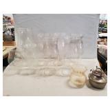 (8) Assorted Clear Glass Hurricane Lamp Shades&