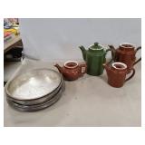 (4) Assorted Hall Ceramic Tea/Coffee Pots & (8)