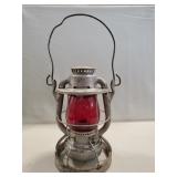 (1) Vintage Dietz Railroad Lantern w/ Red Glass