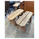 (2) Wooden Benches