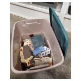 Box Of Assorted Vintage Plasticville Buildings w/