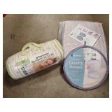 (1) Bamboo Luxury Pillow, (1) Collapsible Laundry