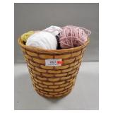 Basket Of Assorted Yarn