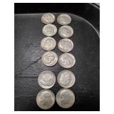 (12) U.S. Silver Dimes
