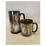 (2) Vintage Farrah Fawcett Cups