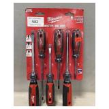 New 6 Piece Milwaukee Screwdriver Set