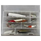 (12) Large Fishing Lures w/Case