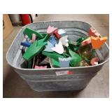 (1) Galvanized Tub w/ Assorted Items