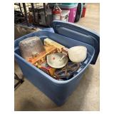 Storage Tote w/Board Games & Puzzles