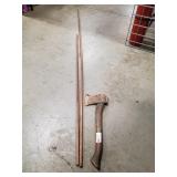 (1) Hatchet & (2) Pieces Of 1/2" Copper Pipe