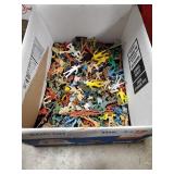 Box Of Assorted Vintage Plastic Toy Figures