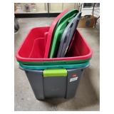 (4) Plastic Storage Containers w/ Lids