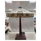 (1) Tiffany-Style Mission-Design Table Lamp (30"