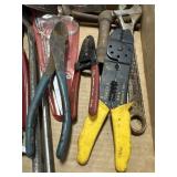 Tray Lot Including Electrical Pliers, Wrenches,