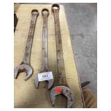 Large Vanadium Wrenches, 1 3/8", 1 7/16", 1 5/8"