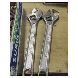 Two 12" Adjustable Wrenches, Chain Links and over