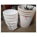 Bucket Of Assorted Zip-Ties & (4) Small Plastic