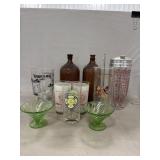 Federal Glass Uranium Sherbet Dishes w/Wengerts