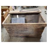 Vintage Wooden Crate (24"ï¿½15"ï¿½15"), Bird Feeder &