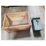 (1) Vintage Wooden Crate (12"ï¿½18"ï¿½10") & (1)