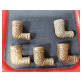 (5) Antique Clay Tobacco Pipes