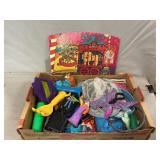 Box Lot Of Small Toys, Parts