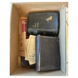 Box Lot With vintage Books, Bibles