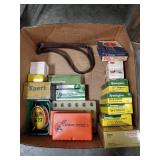 Box Lot Of Assorted EMPTY Brass Cartridges & More