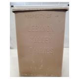 (1) Vintage Metal Milk Box "Lebanon Valley