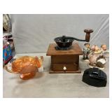 Coffee Grinder (Chipped Drawer), Carnival owl,