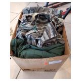 Box Lot Of Assorted Camouflage Hunting Garments