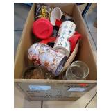 Box Lot Of Assorted Glassware & More
